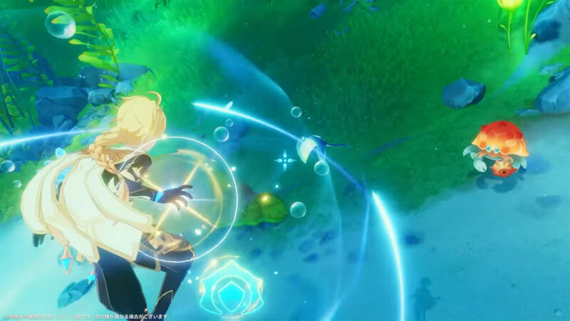 原神のバージョン3.8の水中の戦闘